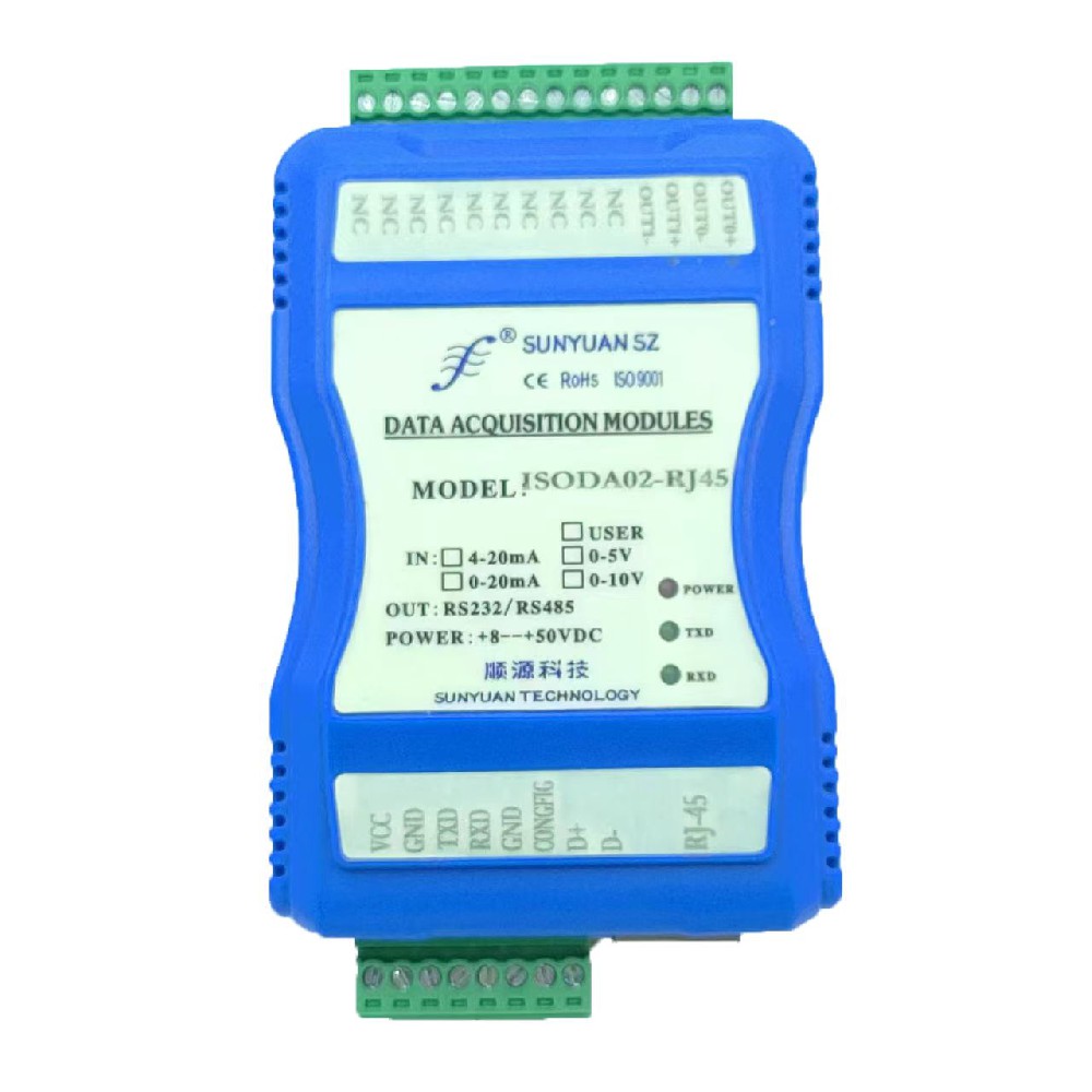 順源新推出以太網模擬量控制智能傳感器 ：ISO DA O2 - RJ45