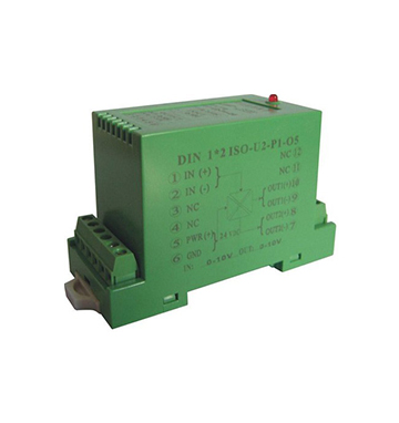 26、DIN-1X2-ISOD系列4-20mA環路信號一進二出低成本隔離分配器
